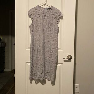 Lavender lace cocktail dress